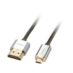 Lindy 2m CROMO Slim High Speed HDMI to Micro HDMI Cable with Ethernet