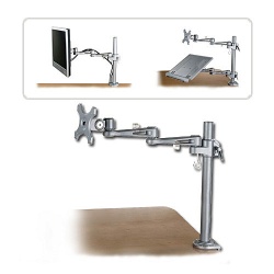 Lindy Adjustable LCD Arm for up to 10kg, Silver