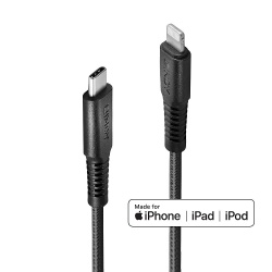 Lindy 3m Reinforced USB Type C to Lightning Cable