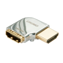 Lindy CROMO HDMI Male to HDMI Female 90 Degree Right Angle Adapter - Right