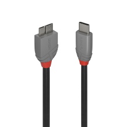 Lindy 1m USB 3.2 Type C to Micro-B Cable, Anthra Line