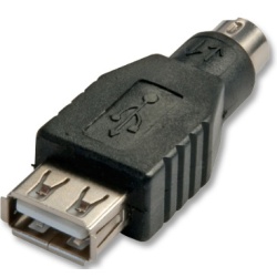 Lindy 70000 cable gender changer USB PS/2 Black