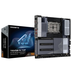 GIGABYTE TRX50 AI TOPMotherboard - Supports AMD Ryzen PRO 7000 CPUs, 16+8+4 Phases Digital VRM, up to 5200MHz DDR5 (OC), 4xPCIe 5.0 + 4xPCIe 4.0 M.2, Wi-Fi 7, 10GbE LAN, USB 3.2 Gen 2x2