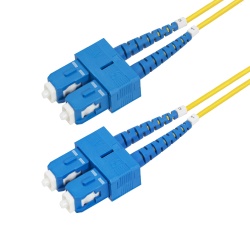 StarTech.com 10m (32.8ft) SC to SC (UPC) OS2 Single Mode Duplex Fiber Optic Cable, 9/125µm, 40G/100G Zipcord, Bend Insensitive, Low Insertion Loss - LSZH Fiber Jumper Cord