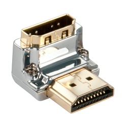 Lindy CROMO HDMI Male to HDMI Female 90 Degree Right Angle Adapter - Down