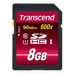 Transcend SD Card SDXC/SDHC Class 10 UHS-I 600x 8GB