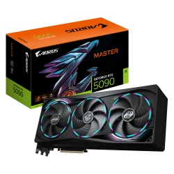 GIGABYTE AORUS GeForce RTX 5090 MASTER 32G Graphics Card - 32GB GDDR7, 512bit, PCI-E 5.0, 2655MHz Core Clock, 3 x DP 2.1a, 1 x HDMI 2.1b, GV-N5090AORUS M-32GD
