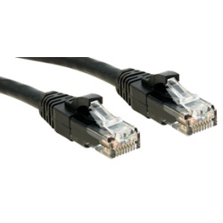 Lindy Cat.6 UTP 0.3m networking cable Black Cat6 U/UTP (UTP)