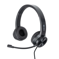 Lindy USB-C Office Headset with USB A to C Adapter