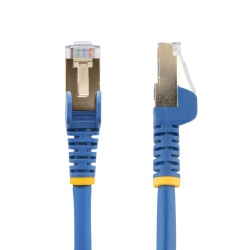 StarTech.com 5ft CAT6a Ethernet Cable - 10 Gigabit Shielded Snagless RJ45 100W PoE Patch Cord - 10GbE STP Network Cable w/Strain Relief - Blue Fluke Tested/Wiring is UL Certified/TIA
