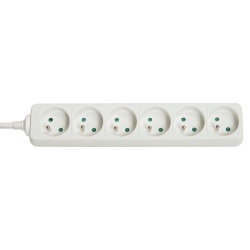 Lindy 73125 power extension 6 AC outlet(s) Indoor White