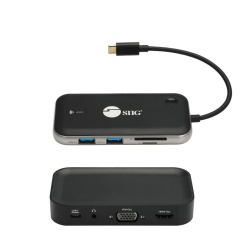 Siig CE-H26P11-S1 laptop dock/port replicator USB 3.2 Gen 1 (3.1 Gen 1) Type-C Black