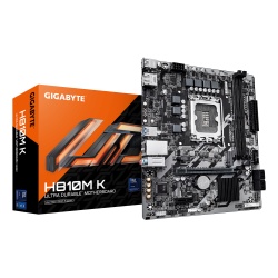 GIGABYTE H810M K Motherboard - Intel Core Ultra (Series 2) CPUs, 3+1+2 Phases VRM, up to 6400MHz DDR5, 1xPCIe 4.0 M.2, 1GbE LAN, USB 3.2 Gen 1