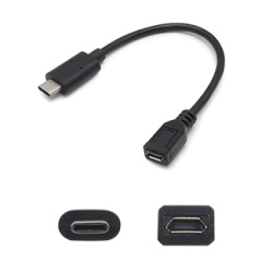 AddOn Networks USB 3.1 (C) - Micro-USB 2.0, 0.17m USB cable USB C Micro-USB B Black