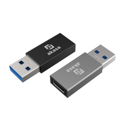 Akasa AK-CBUB61-KT02 cable gender changer USB Type-A USB Type-C Black, Grey