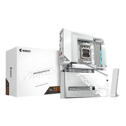 GIGABYTE X870 AORUS STEALTH ICE Motherboard - Supports AMD Ryzen 9000 CPUs, 16+2+2 Phases Digital VRM, up to 8200Hz DDR5 (OC), 2xPCIe 5.0 + 2xPCIe 4.0, Wi-Fi 7, 5 GbE LAN, USB 4