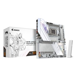 GIGABYTE X870 AORUS TACHYON ICE Motherboard - Supports AMD Ryzen 9000 CPUs, 18+2+2 Phases Digital VRM, up to 9600Hz DDR5 (OC), 1xPCIe 5.0 + 2xPCIe 4.0, Wi-Fi 7, 5 GbE LAN, USB 4