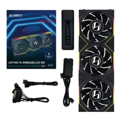 Lian Li 12RTLLCD1W3B computer cooling system Computer case Fan 12 cm Black