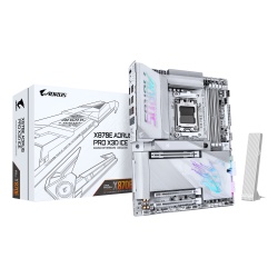GIGABYTE X870E AORUS PRO X3D ICE Motherboard - Supports AMD Ryzen 9000 CPUs, 18+2+2 Phases Digital VRM, up to 9000Hz DDR5 (OC), 2xPCIe 5.0 + 2xPCIe 4.0, Wi-Fi 7, 5GbE LAN, USB 4