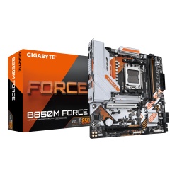 GIGABYTE B850M FORCE Motherboard - AMD Ryzen 9000 Series CPUs, 8+2+2 Phases Digital VRM, up to 9600MHz DDR5 (OC), 1xPCIe 5.0 + 2xPCIe 4.0 M.2, 2.5 GbE LAN, USB 3.2 Gen 2