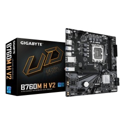 GIGABYTE B760M H V2 Motherboard - Supports Intel Core 14th Gen CPUs, 5+1+1 Phases Digital VRM, up to 8000MHz DDR5 (O.C.), 1xPCIe 4.0 M.2, 1GbE LAN, USB 3.2 Gen1