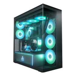 ARCTIC Xtender VG (Mirror Black) Premium E-ATX PC Case with Vertical GPU Mounting