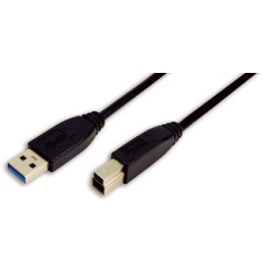 LogiLink 2m USB 3.0 USB cable USB 3.2 Gen 1 (3.1 Gen 1) USB A USB B Black