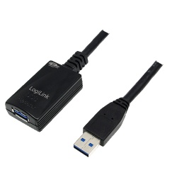 LogiLink 5.0m USB 3.0 M/F USB cable USB 3.2 Gen 1 (3.1 Gen 1) 5 m USB A Black