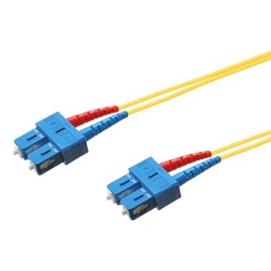 Monoprice Single-Mode Fiber Optic Cable - SC-SC UL 3mm 9/125 OFNR Duplex Yellow 15m