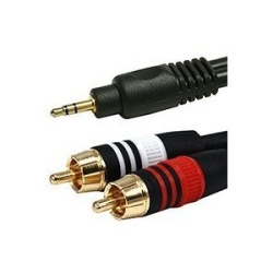 Monoprice 5598 audio cable 1.8 m 3.5mm 2 x RCA Black