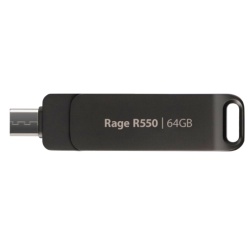Patriot Memory Rage R550 USB flash drive 64 GB USB Type-A / USB Type-C 3.2 Gen 1 (3.1 Gen 1) Black