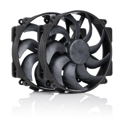 Noctua NF-A14x25r G2 PWM Sx2-PP chromax.black Next-gen black round 140mm dual fan set