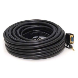 Monoprice VGA-3.5 mm/VGA-3.5 mm, M/M, 15.24 m VGA (D-Sub) + 3.5mm Black