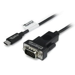 Plugable Technologies USB C to VGA Cable 6 Feet - Driverless Connect Thunderbolt 4, Thunderbolt 3, USB4, or USB-C Device to VGA Displays 1920x1080@60Hz, (Compatible with iPhone 15, MacBook Pro, Dell XPS) 1.8m