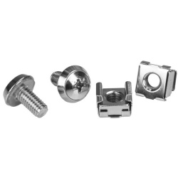 StarTech.com 20-Pack M6 12mm Screws, Square Hole Cage Nuts and Installation Tool, Hardware Mounting Kit for 19