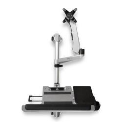StarTech.com Wall Mount Workstation - Articulating Standing Desk w/ Ergonomic Height Adjustable Monitor Arm & Padded Keyboard Tray - 34
