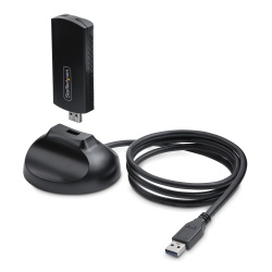 StarTech.com Wi-Fi 6E USB Adapter/Dongle, For Desktop/Laptop PC, Wireless NIC w/Foldable Antenna, WiFi Adapter Supports 802.11 b/g/n/ac/ax, 2.4/5/6 GHz Network Compatible