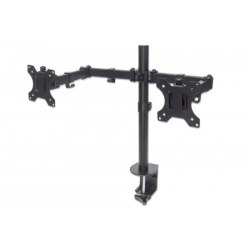 Manhattan Dual Desk Mount for TV & Monitors (Full Motion), For screens 10