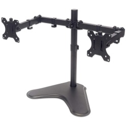 Manhattan Dual Desk Mount for TV & Monitors (Full Motion), Stand Assembly, For screens: 10-27
