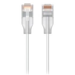Ubiquiti UACC-Cable-Patch-EL-3M-W networking cable Translucent, White Cat6