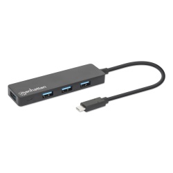 Manhattan USB-C Dock/Hub, Ports (4): USB-A (x4), 5 Gbps (USB 3.2 Gen1 aka USB 3.0), USB powered (no external power supply required), Equivalent to HB30CM4AB