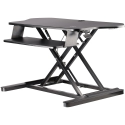 StarTech.com Corner Sit Stand Desk Converter with Keyboard Tray - Large Surface (35