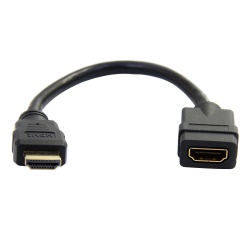 StarTech.com 6in (15cm) HDMI Extension Cable - Short HDMI Cable Male to Female - 4K HDMI Cable Extender - 4K 30Hz UHD HDMI Port Saver M/F - High Speed HDMI 1.4 - 30AWG - HDMI Dongle Extender