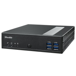 Shuttle XPC slim Barebone DL40N, Intel N150, 1x DDR5, 2x LAN (2x 2.5Gbit), 2xCOM,1xHDMI,1xDP, 1x VGA, fanless, 24/7 permanent operation