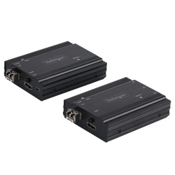 StarTech.com 4K HDMI KVM Extender over Fiber - HDMI Video & USB Remote KVM Switch/Console Extender - up to 984ft/300m (MultiMode) - 2x 10G MMF SFP+ modules - KVM Extension Kit (TX/RX) - TAA