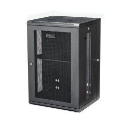 StarTech.com 4-Post 18U Wall Mount Network Cabinet with 1U Shelf, 19