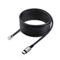 StarTech.com USB-C to RJ9 Adapter for Office Phone Handset or Wired/Wireless Headset, Use Existing Landline Hardware, 6ft/1.8m, For Laptop/Desktop Computer/Mobile