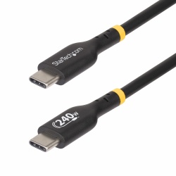 StarTech.com 6.6ft (2m) USB-C Charging Cable, Charge & Sync, 240W (5A) PD EPR, USB 2.0 Laptop Charger Cable, USB-IF Certified, TPE Jacket - Black USB C Charging Cord