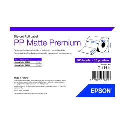 Epson PP Matte Label Premium, Die-cut Roll, 102mm x 76mm, 365 Labels