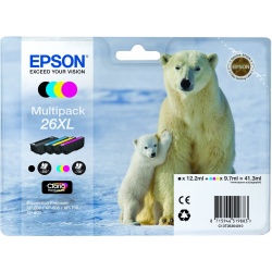 Epson 26XL Multi-pack Ink Cartridge (Black, Yellow, Cyan, Magenta)